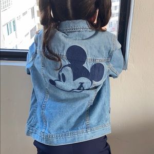 Gap Kids Mickey Mouse Jean Jacket Unisex